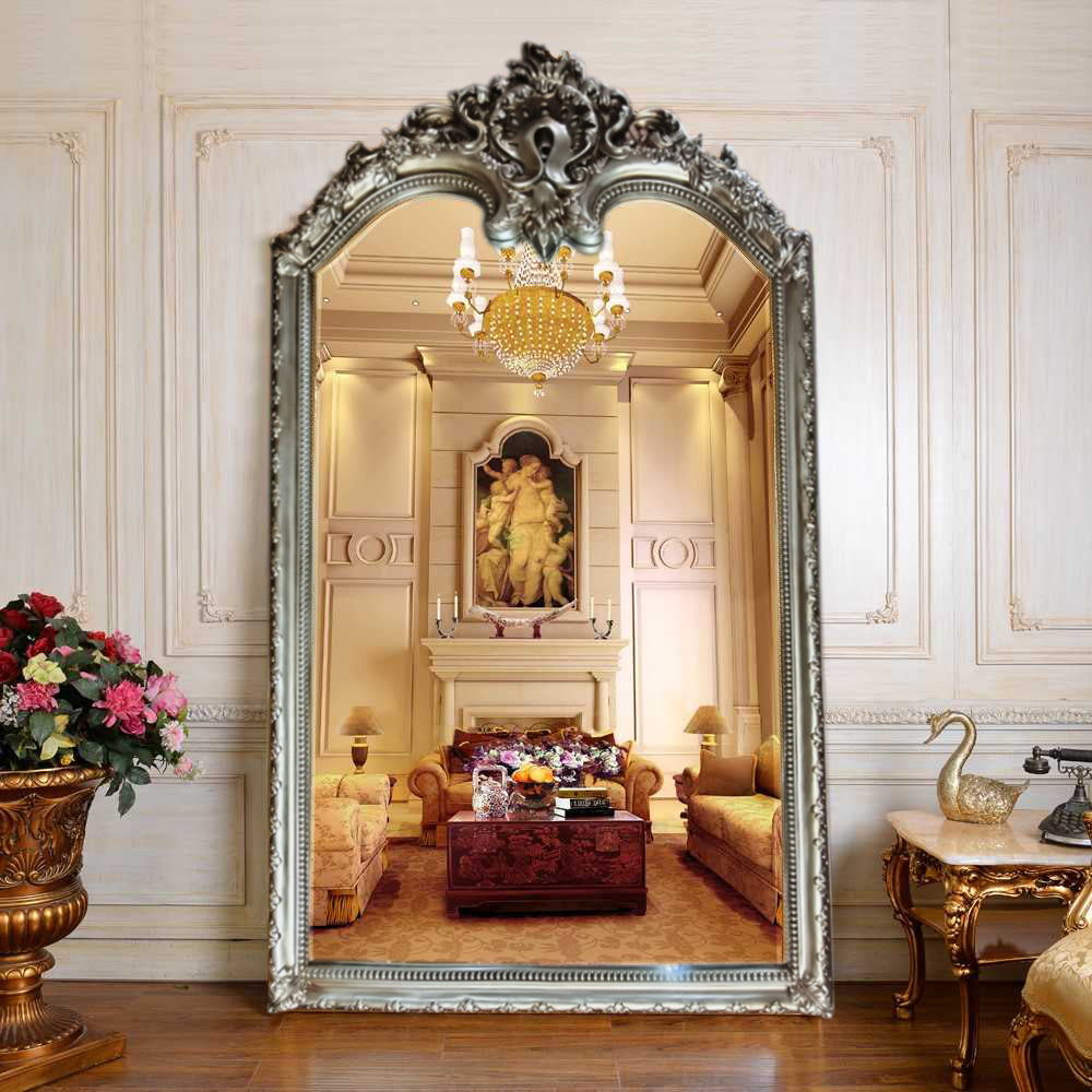 Solid Wood Arch Mirror – Large Full Length Arched Floor Mirror