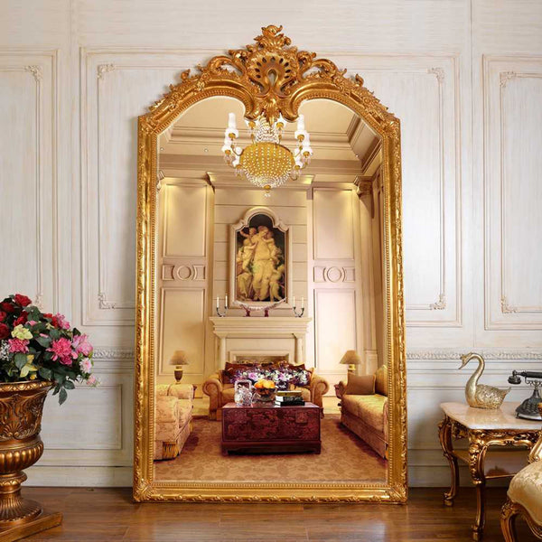 Solid Wood Arch Mirror – Large Full Length Arched Floor Mirror