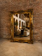 Antique Full Length Mirror – Solid Wood Ornate Floor Mirror