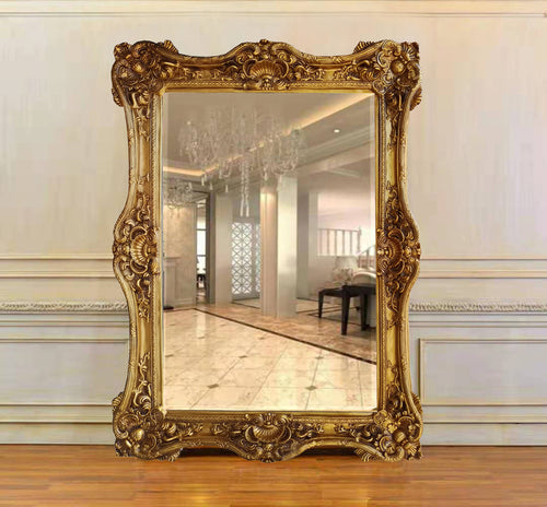Antique Full Length Mirror – Solid Wood Ornate Floor Mirror
