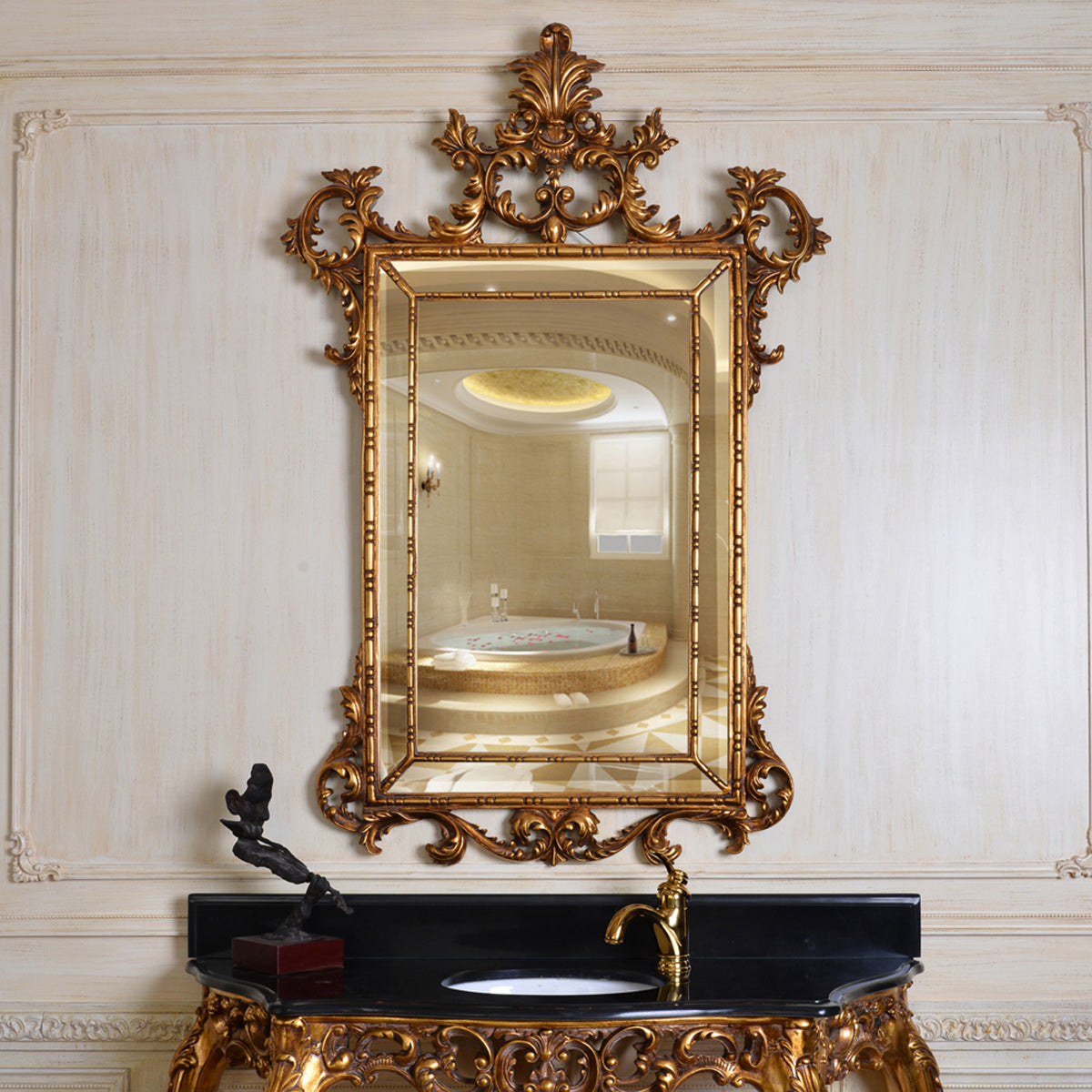 Solid Wood Flat Wall Mirror