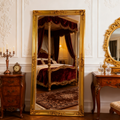 87" Oversized Hand-Painted Gold Full-Length Floor Mirror