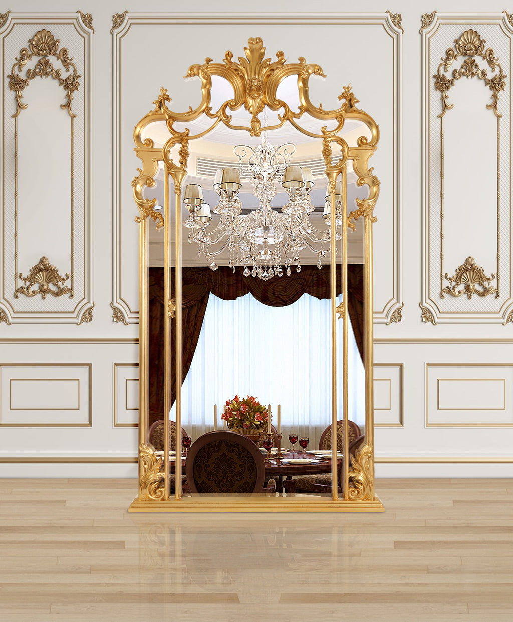Gilded French-Inspired Gold Mirror