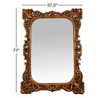 Solid Wood Floor Mirror – Full Length Decorative Standing Mirror