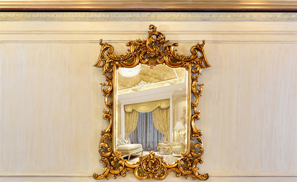 Solid Wood Rectangle Wall Mirror