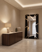 Facet Black & Gold Statement Mirror