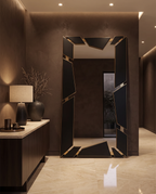 Facet Black & Gold Statement Mirror