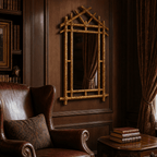 Golden Bamboo Pavilion Wall Mirror