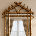 Golden Bamboo Pavilion Wall Mirror