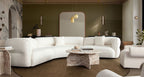 Micah 3-Piece Sectional – Ivory Fabric