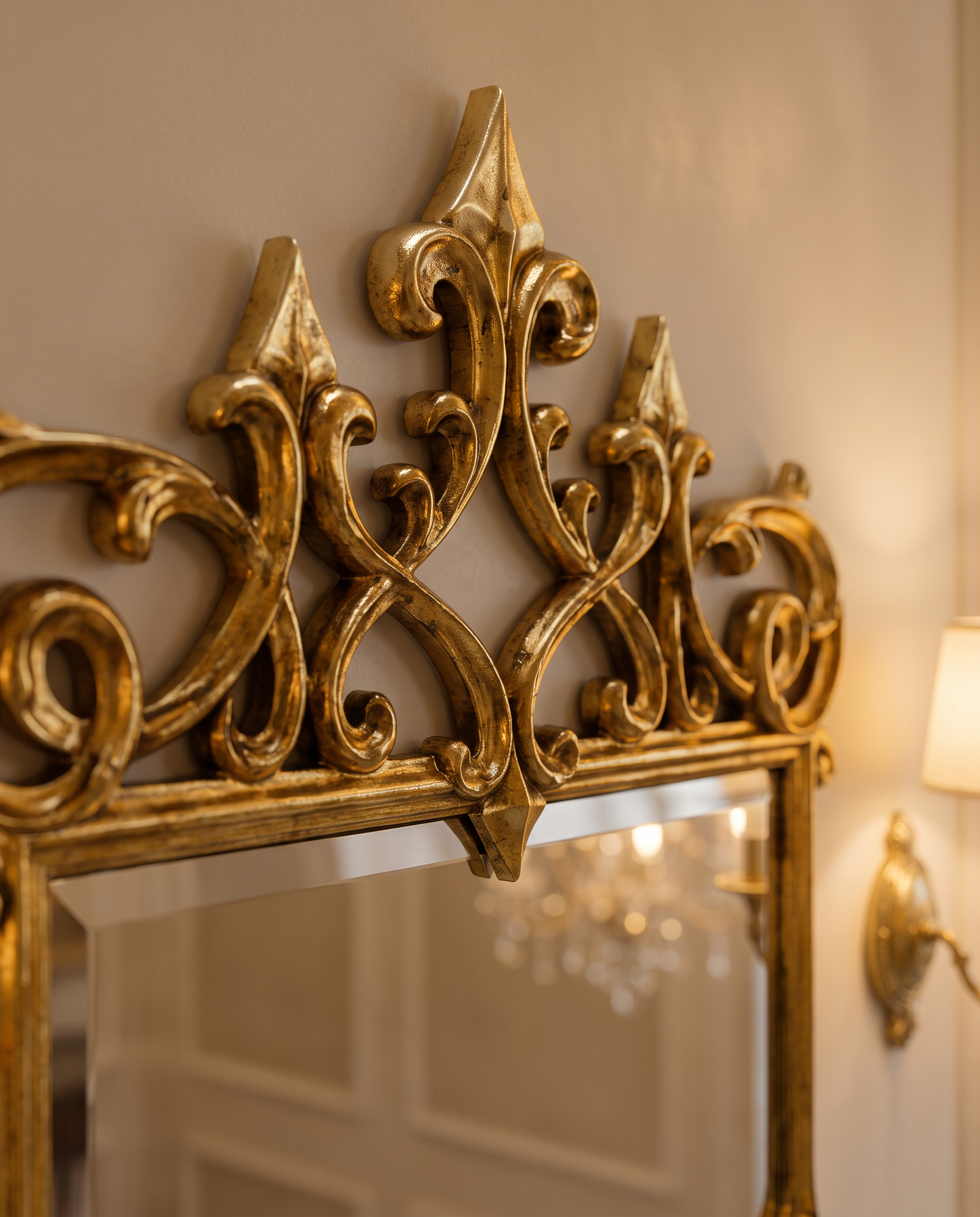 Imperial Crown Gold Wall Mirror
