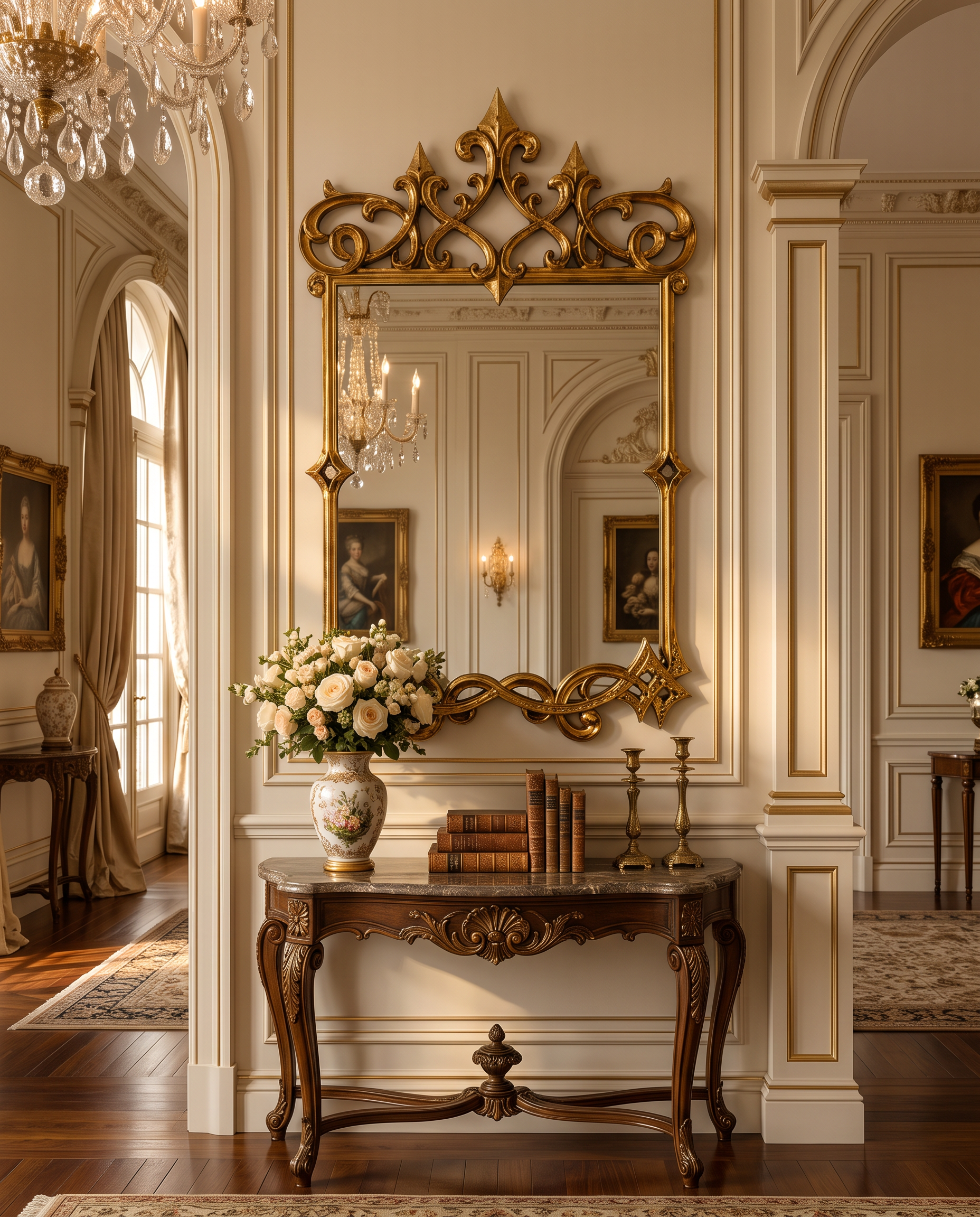 Imperial Crown Gold Wall Mirror