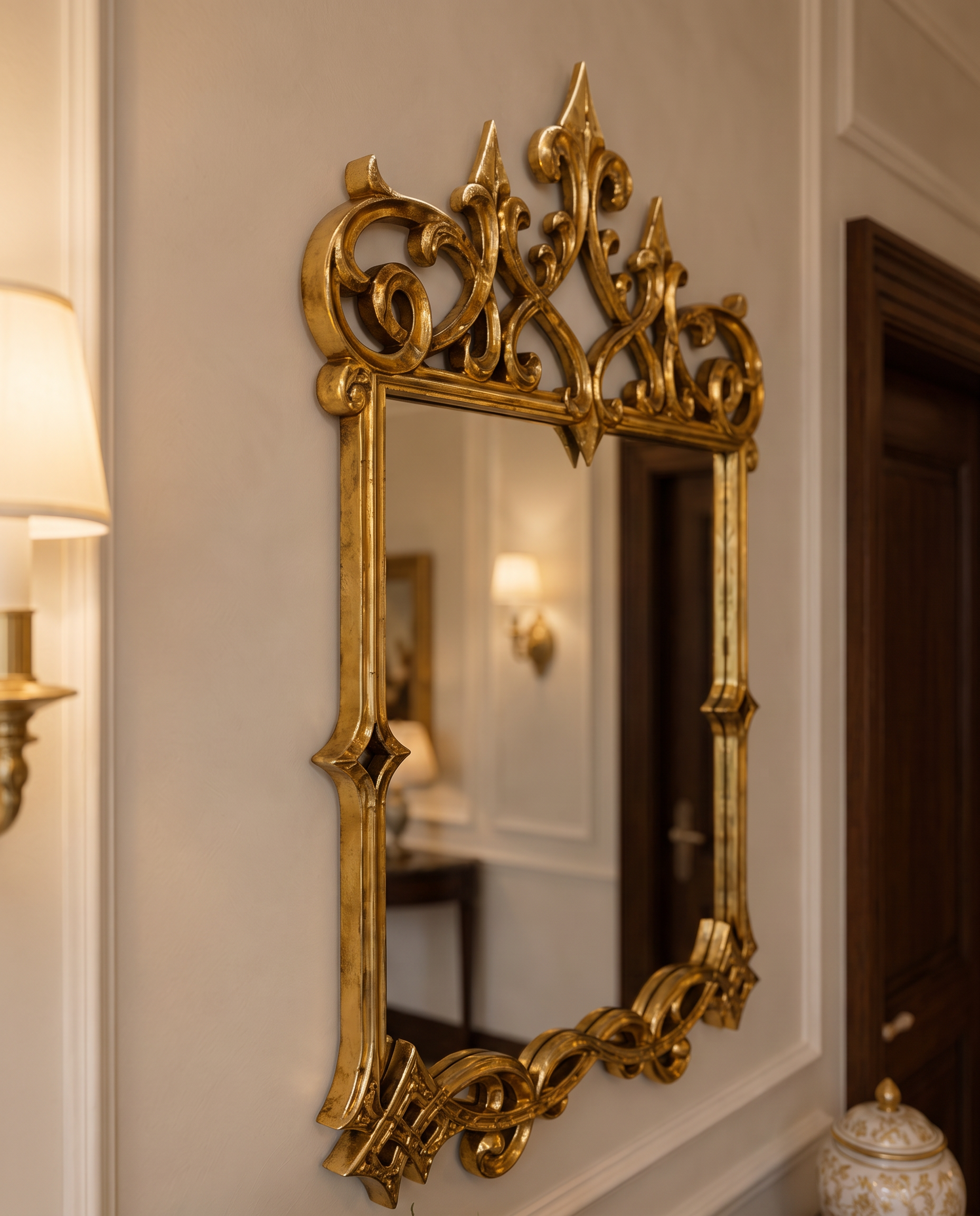 Imperial Crown Gold Wall Mirror