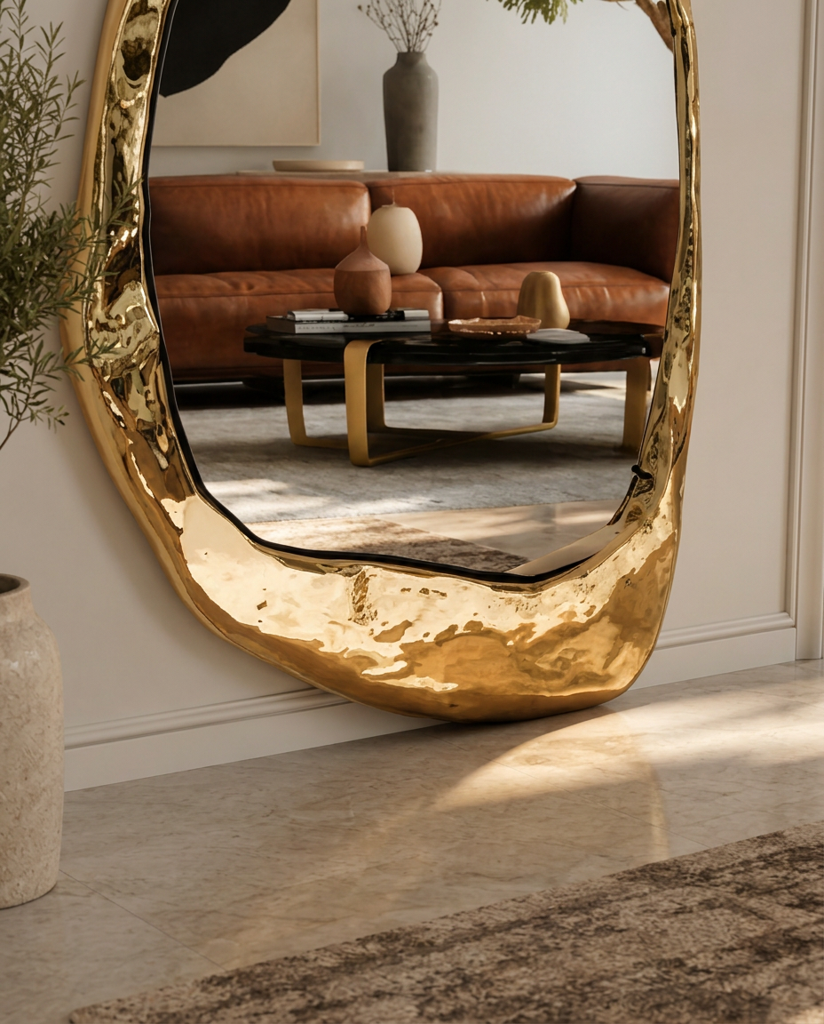 Laguna Freeform Gold Mirror