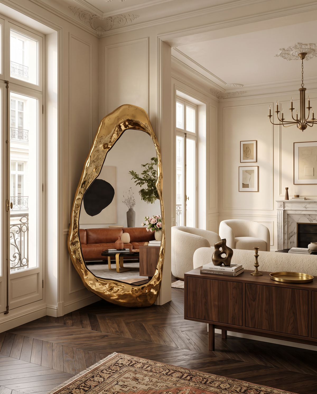 Laguna Freeform Gold Mirror