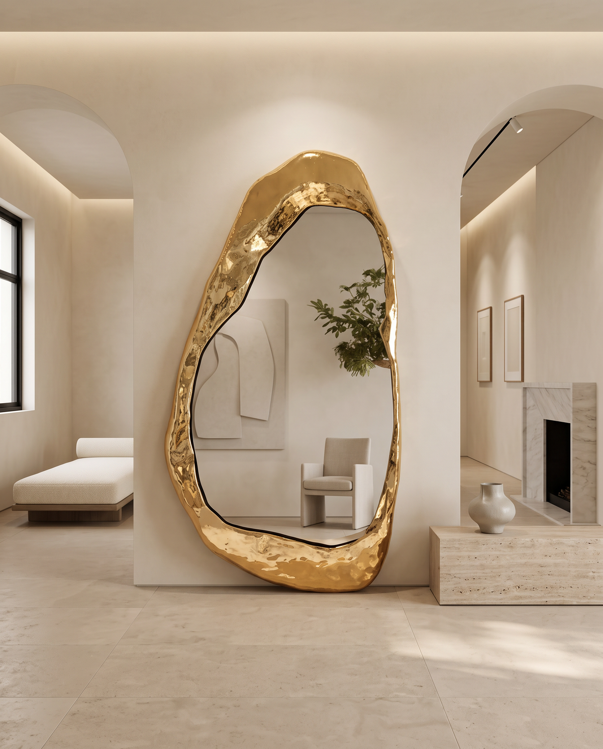 Laguna Freeform Gold Mirror