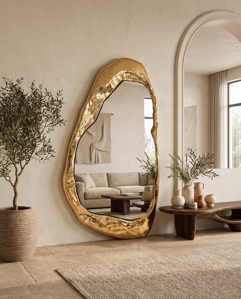Laguna Freeform Gold Mirror