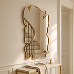 Luxury Sculptural Gold Wall Mirror