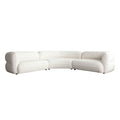 Micah 3-Piece Sectional – Ivory Fabric
