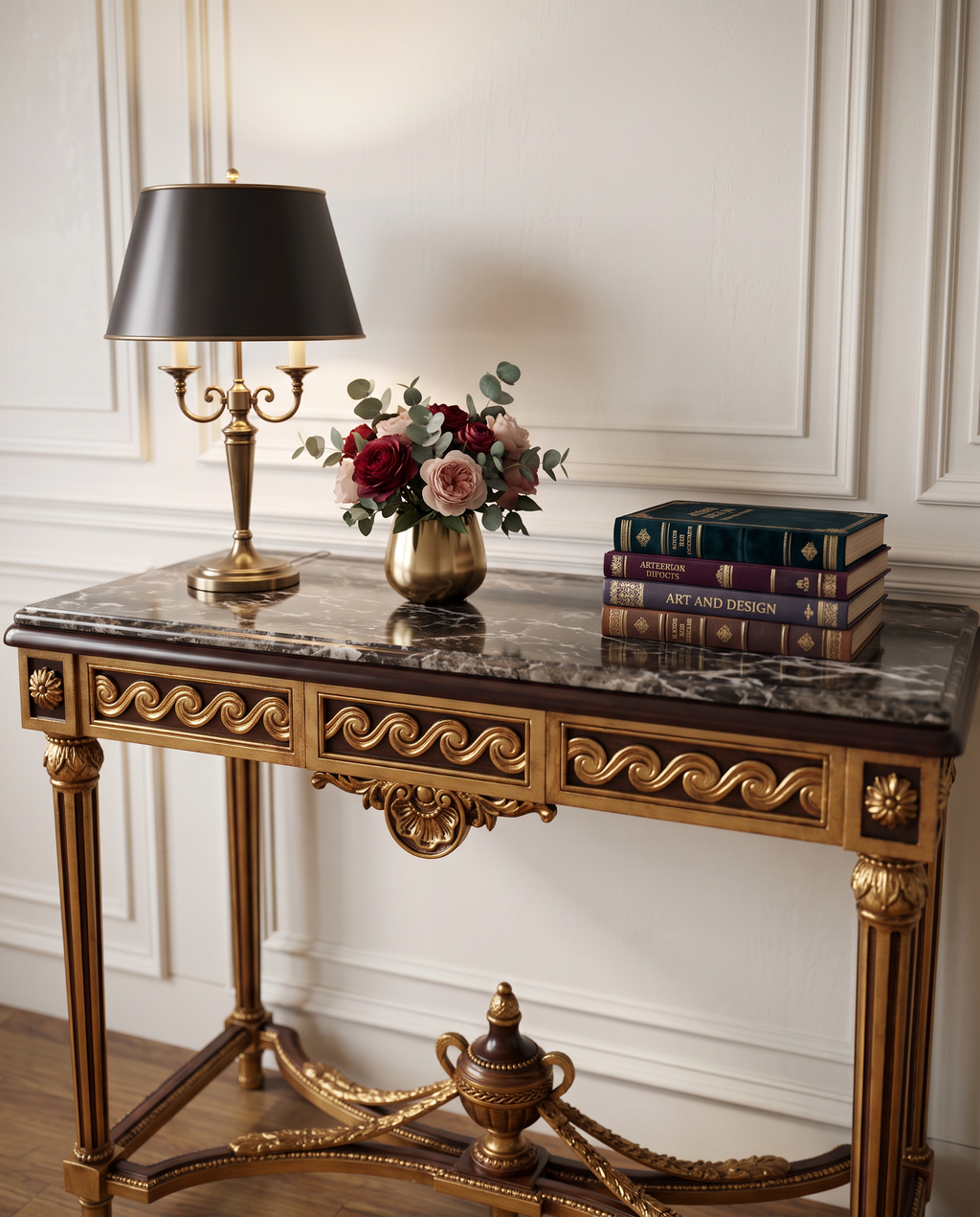 Medici Carved Marble Console