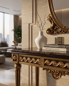 Medici Carved Marble Console