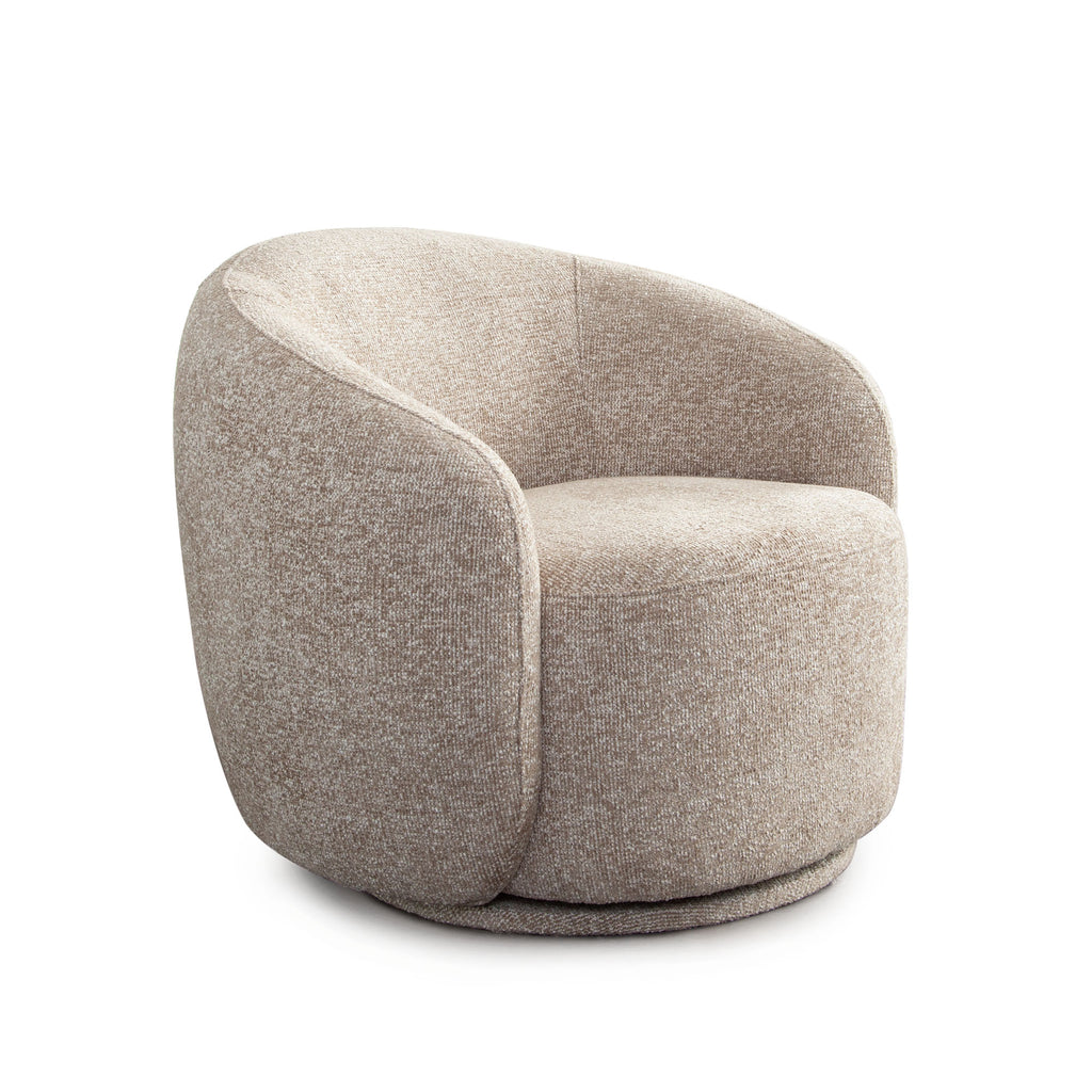 Olli Wheat Fabric Sofa & Swivel Chair Set