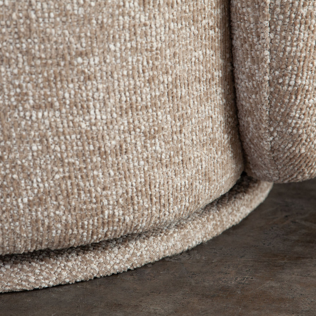 Olli Wheat Fabric Sofa & Swivel Chair Set