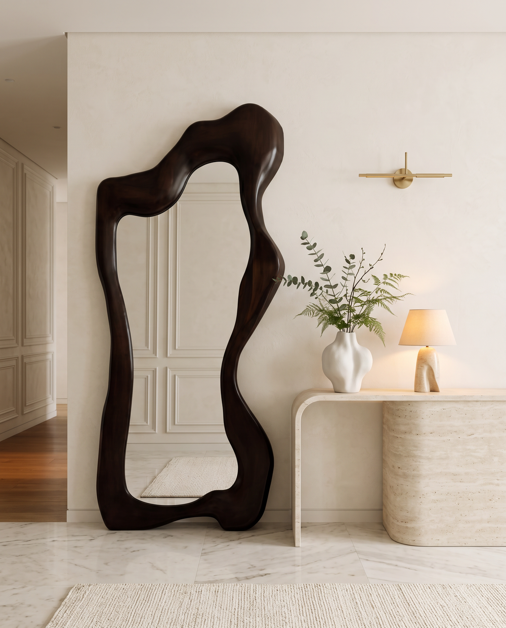 Onda Espresso Floor Mirror