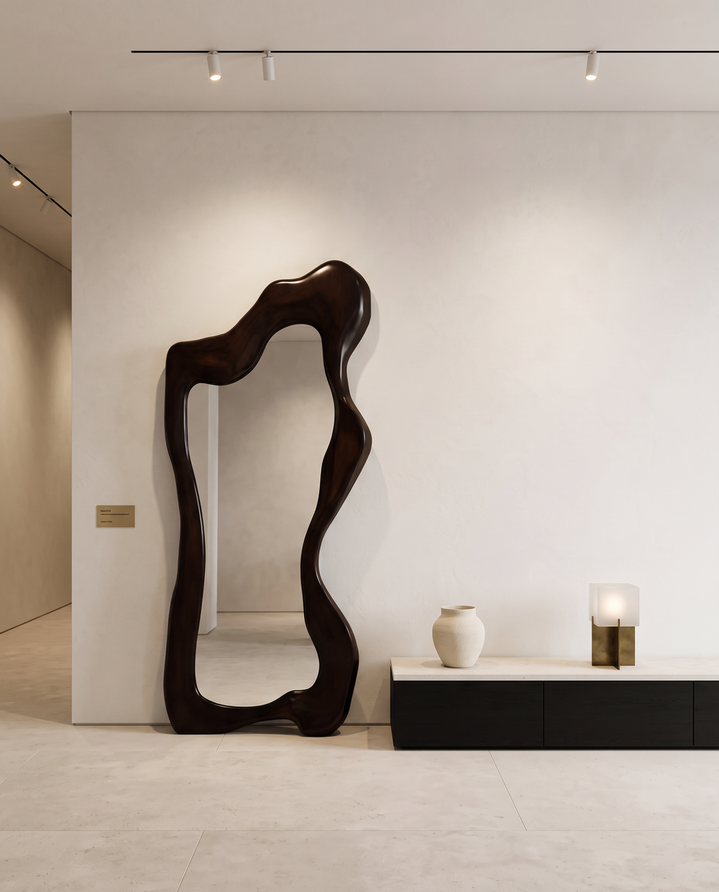 Onda Espresso Floor Mirror
