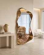 Onda Gold Floor Mirror