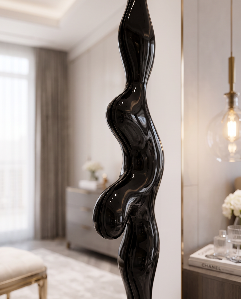 Onda Noir Floor Mirror