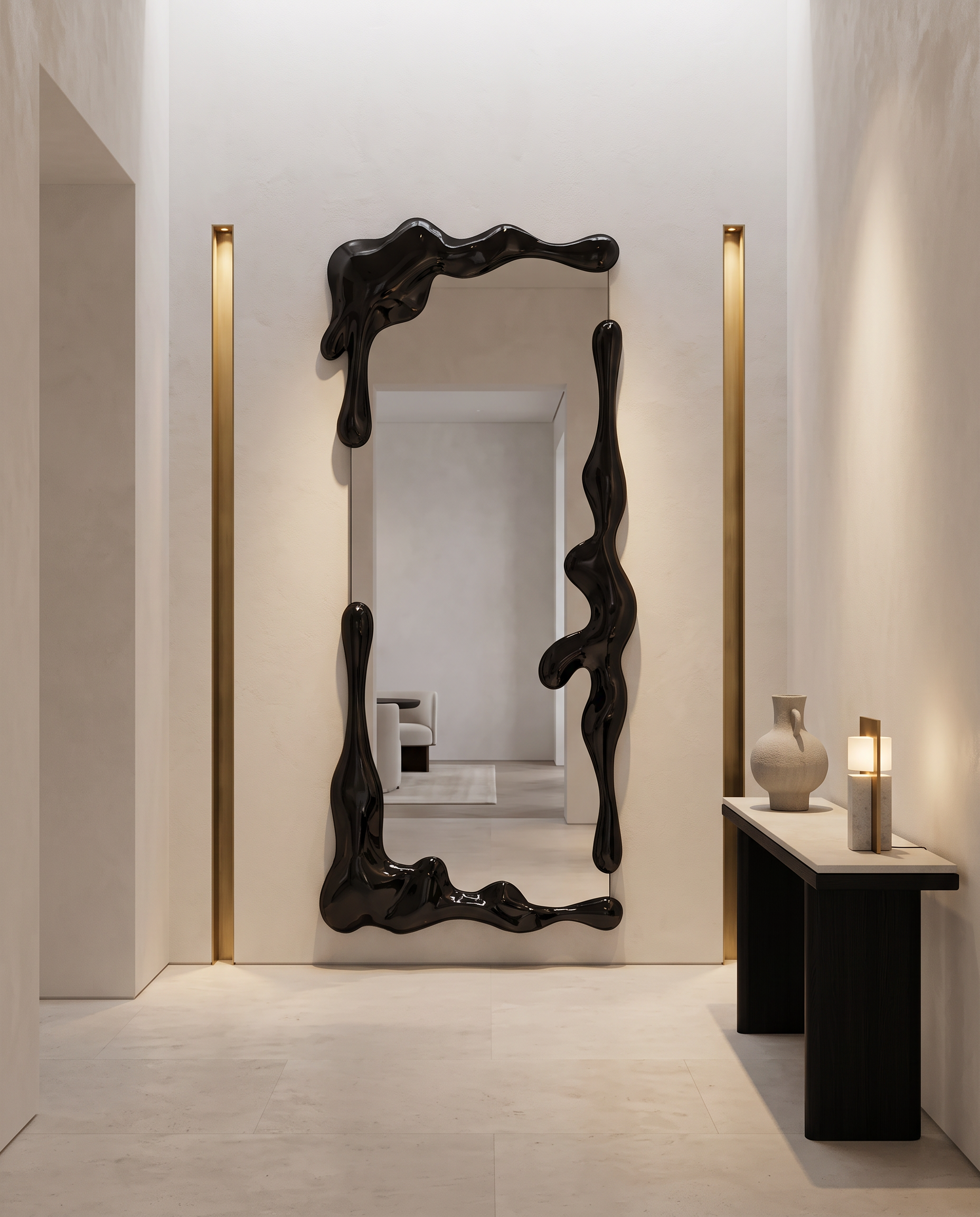 Onda Noir Floor Mirror
