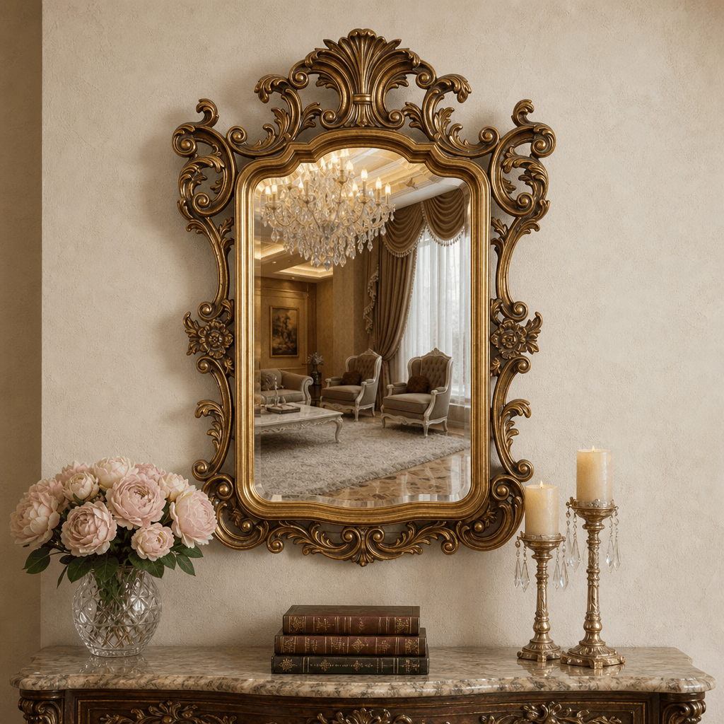 Opulent Baroque-Style Mirror