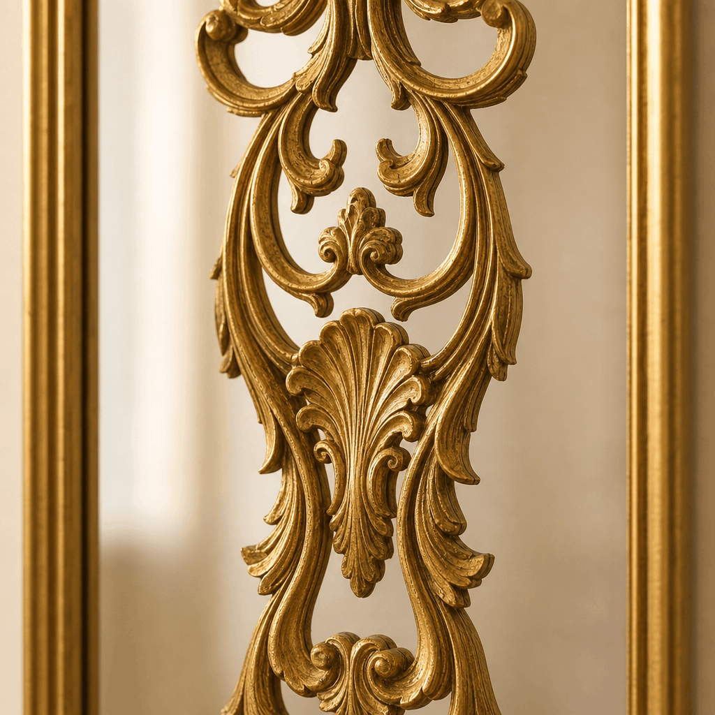 Opulent Gold Leaf Wall Mirror