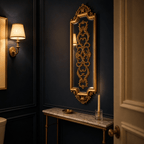 Opulent Gold Leaf Wall Mirror