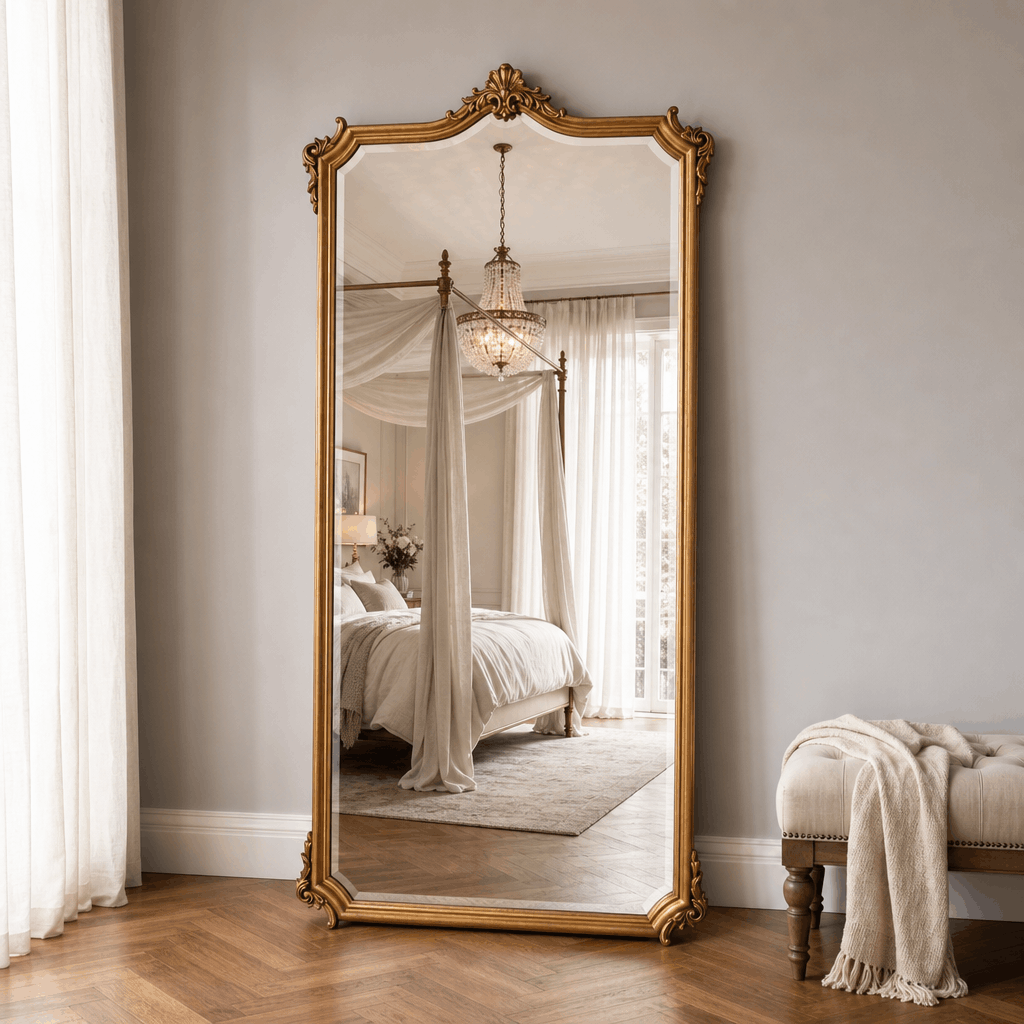 Palais Royale Gold Leaf Full-length Mirror