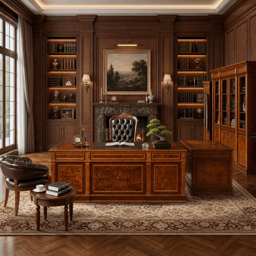 Prestigious 4-Piece Wooden Office Suite