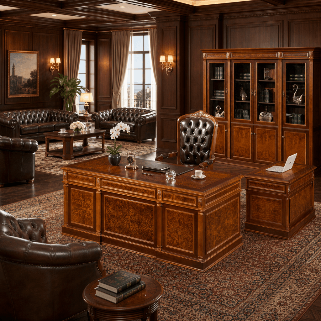 Prestigious 4-Piece Wooden Office Suite