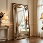 Refined Italian-Style Gold Wall Mirror