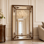 Refined Italian-Style Gold Wall Mirror