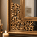 Regal Gold Ornate Beveled Wall Mirror