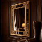 Regal Gold Ornate Beveled Wall Mirror