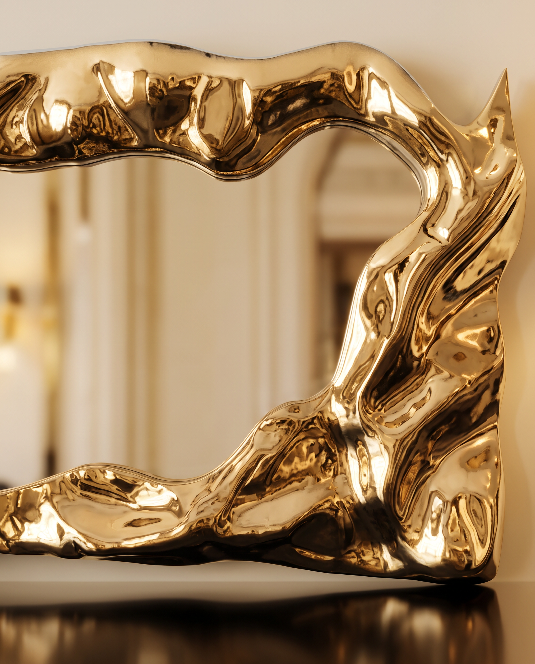 Riviera Gold Accent Wall Mirror
