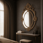 Royal Crest Ornate Gold Wall Mirror