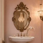 Royal Crest Ornate Gold Wall Mirror