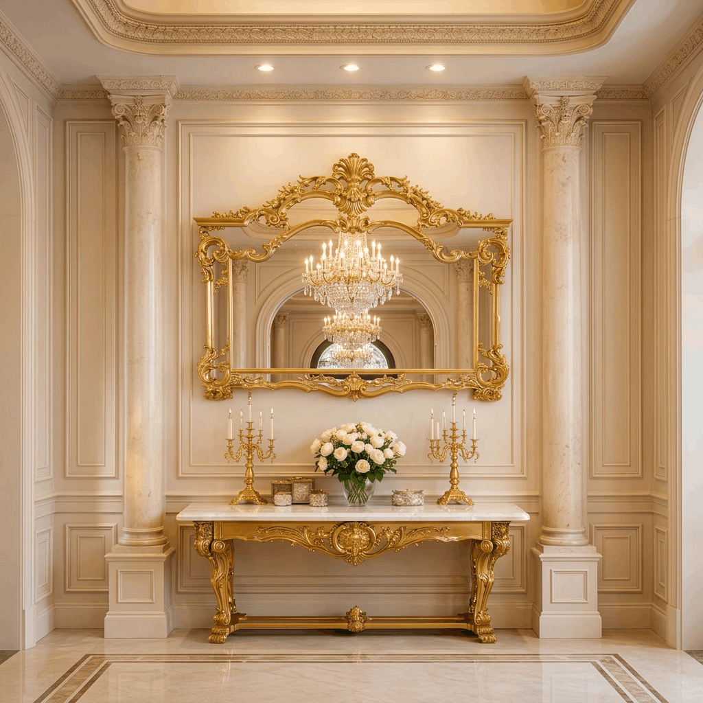 Luxurious Carved Wall Mirror