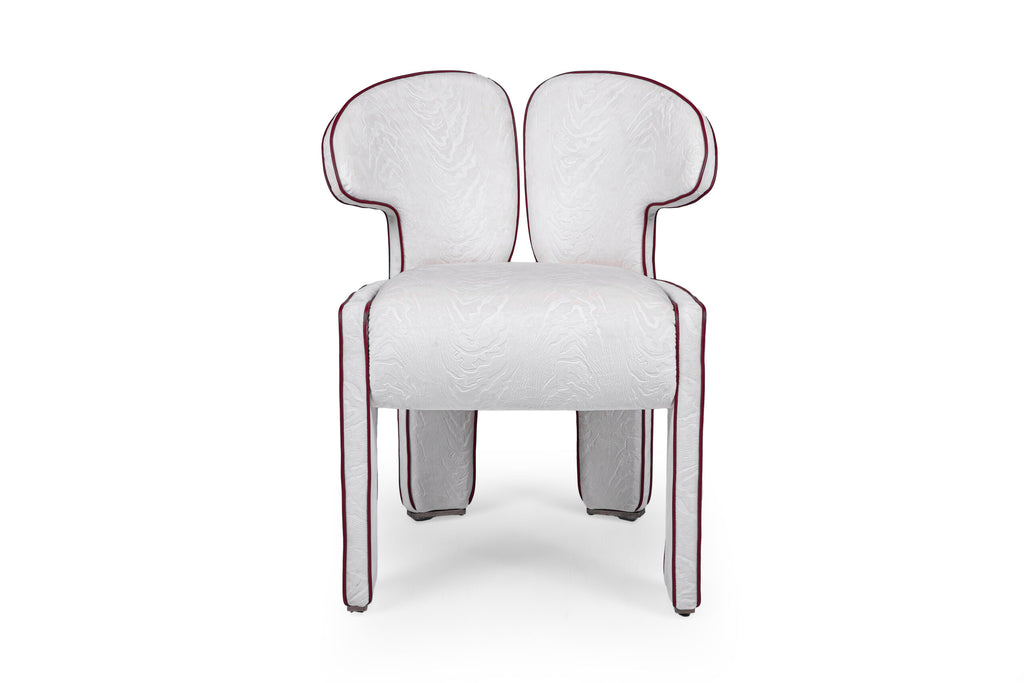 Sculptural Upholstered Accent Chair With Dual-form Back