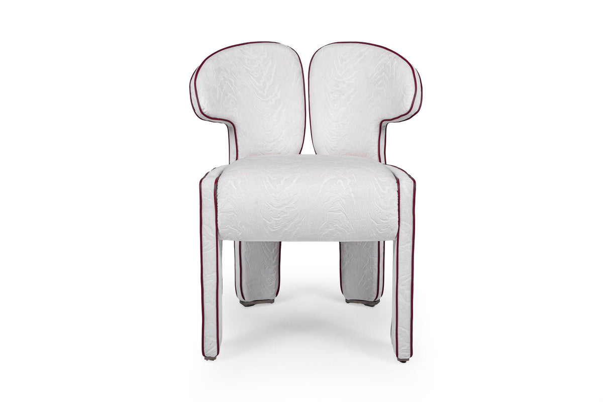 Sculptural Upholstered Accent Chair With Dual-form Back