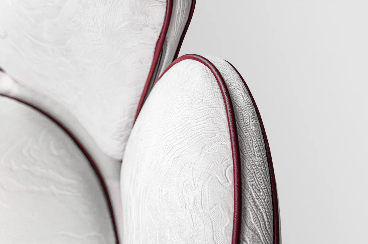Sculptural Upholstered Accent Chair With Dual-form Back