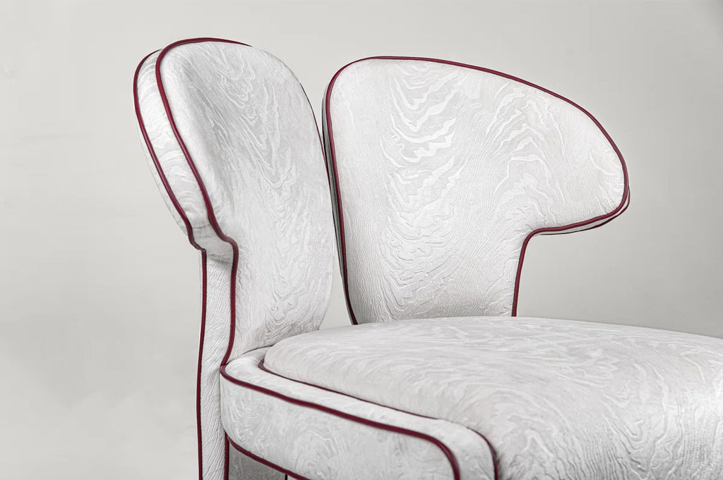 Sculptural Upholstered Accent Chair With Dual-form Back